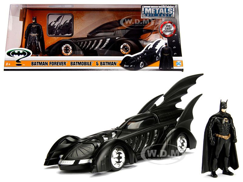 1995 Batman Forever Batmobile with Diecast Batman Figure 1/24 Diecast Model Car by Jada diecast model
