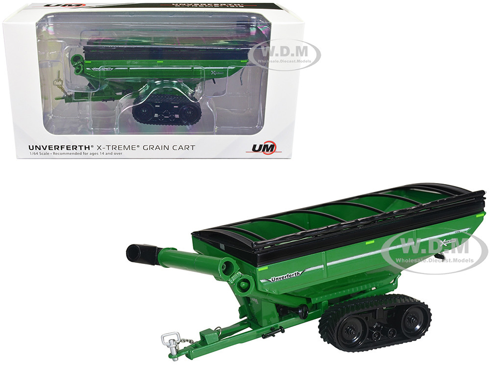 Unverferth X-Treme 1319 Grain Cart with Tracks Green 1/64 Diecast Model by SpecCast diecast model