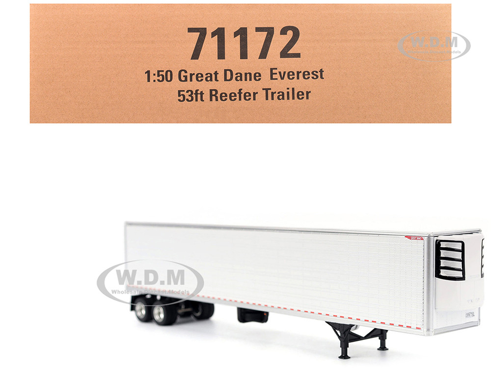 Great Dane Everest 53ft Refrigerated Trailer White "Transport Series" 1/50 Diecast Model by Diecast Masters diecast model