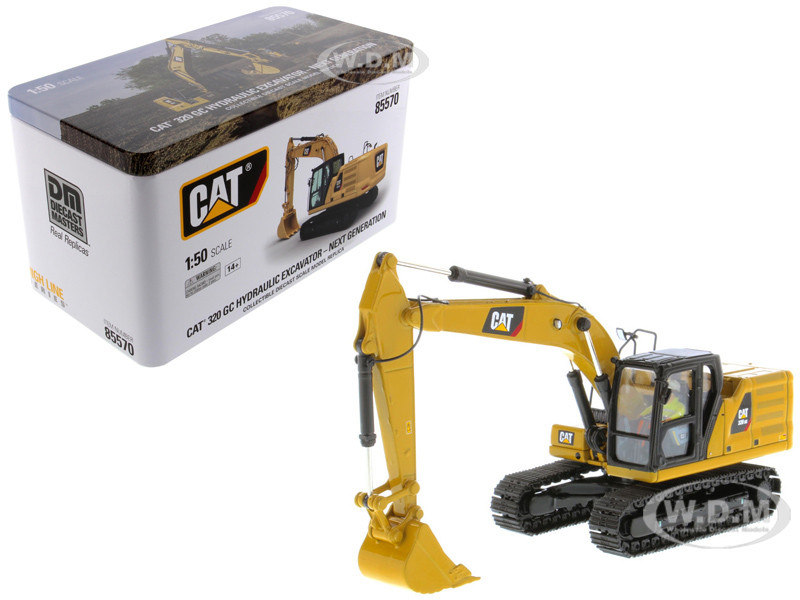 CAT Caterpillar 320 GC Hydraulic Excavator with Operator Next Generation Design "High Line Series" 1/50 Diecast Model by Diecast Masters diecast model