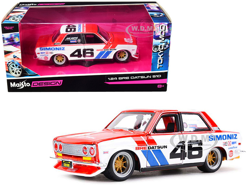 Datsun 510 #46 "Simoniz" BRE (Brock Racing Enterprises) "Tokyo Mod" 1/24 Diecast Model Car by Maisto diecast model