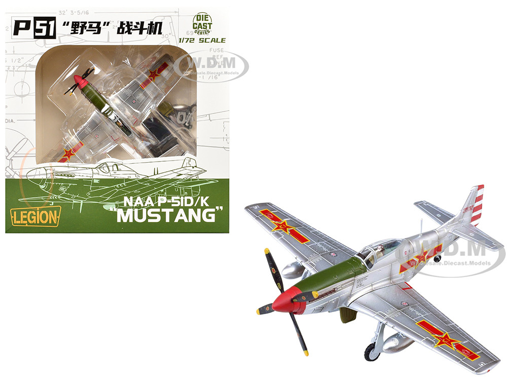 North American P-51K Mustang Aircraft "Captured from Chinese Nationalist Forces, Chinese People's Revolution Military Museum" (1949) People's Liberation Army Air Force 1/72 Diecast Model Airplane by Legion diecast model
