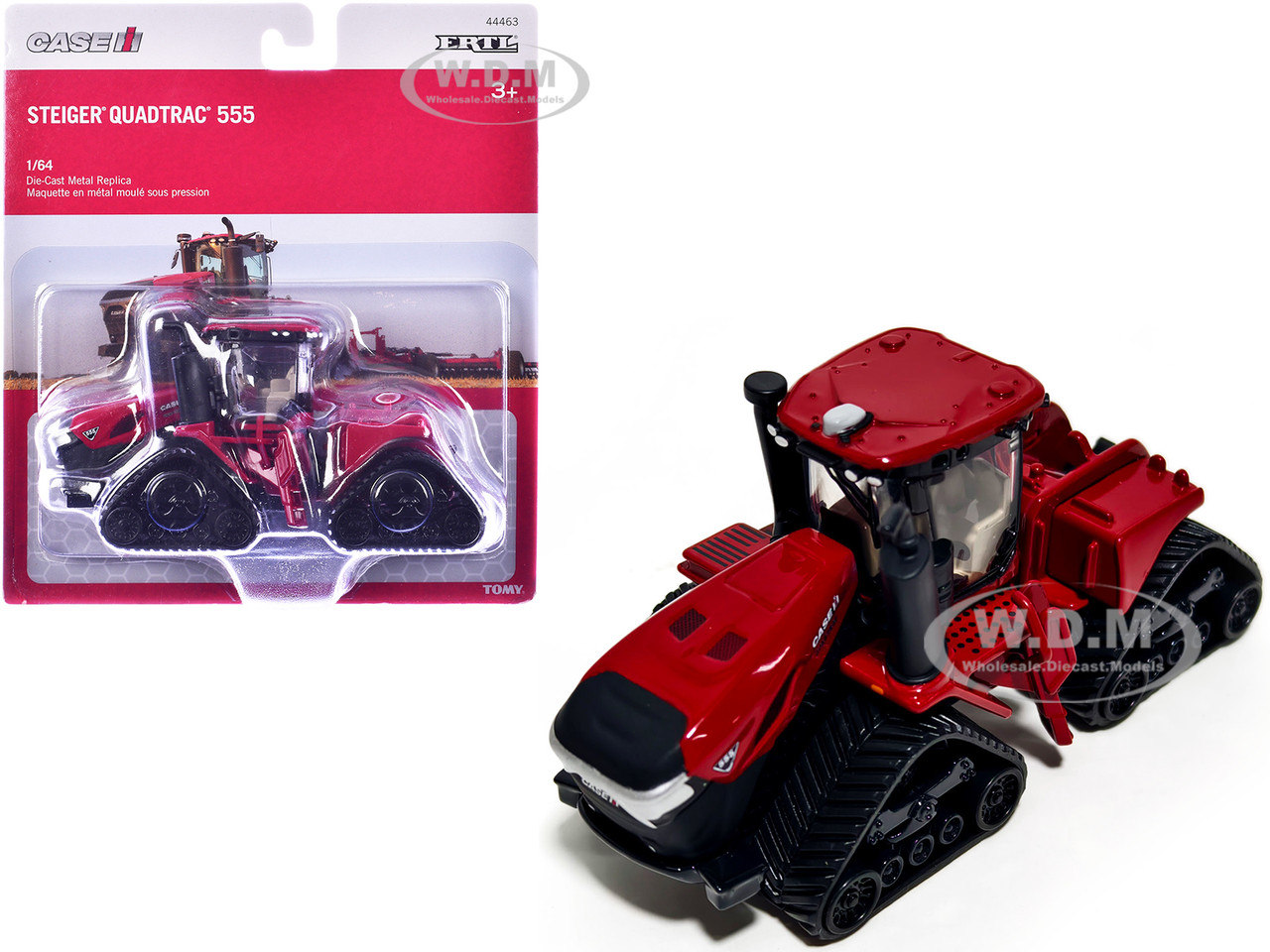 Case IH Steiger Quadtrac 555 Tractor with Tracks Red 1/64 Diecast Model by ERTL TOMY diecast model