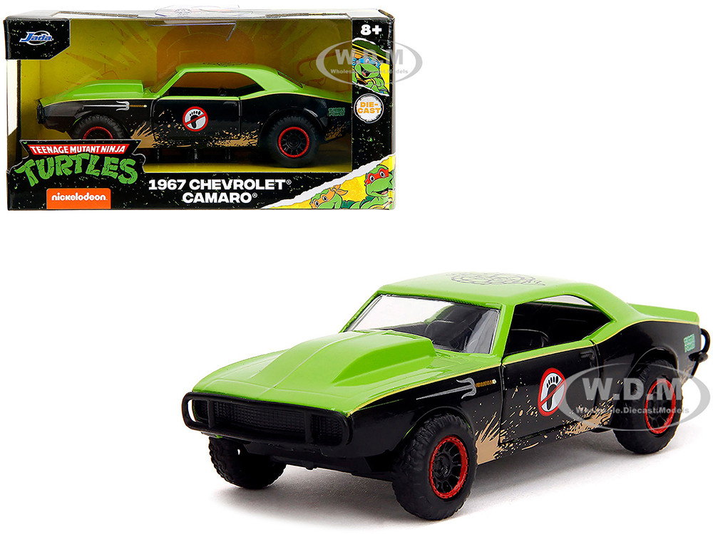 1967 Chevrolet Camaro "Teenage Mutant Ninja Turtles" Black and Green (Dirty) "Hollywood Rides" Series 1/32 Diecast Model Car by Jada diecast model
