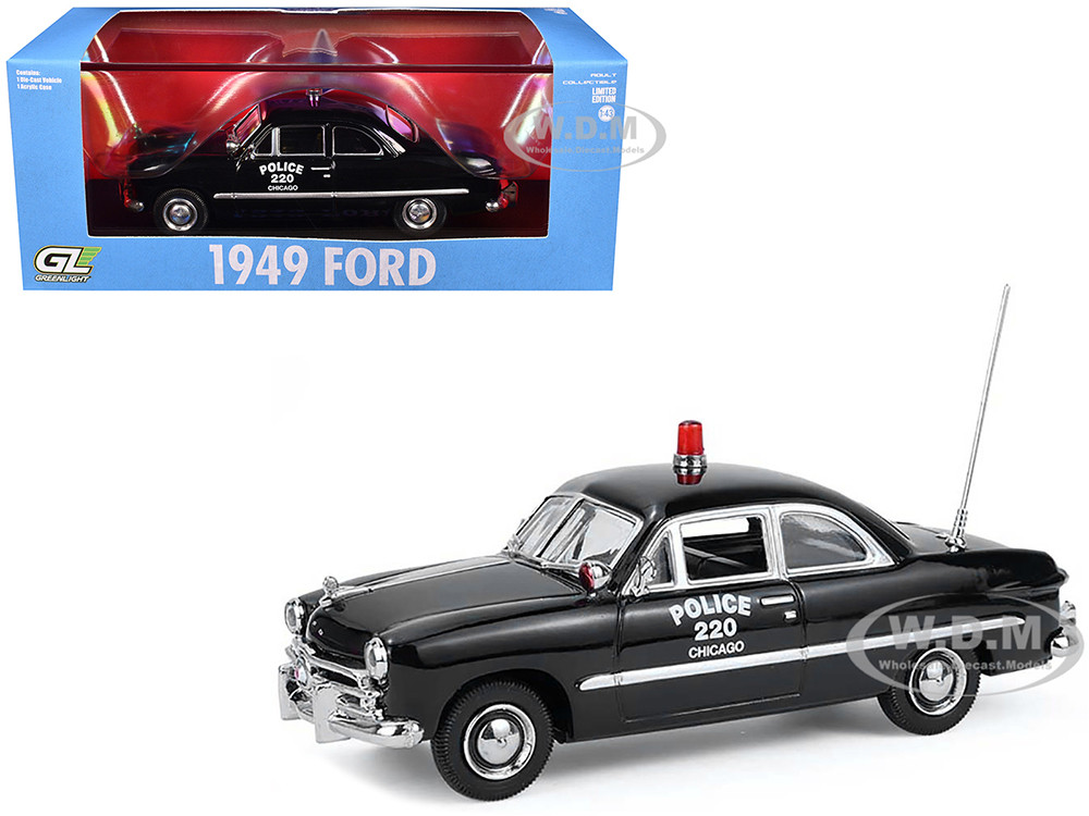 1949 Ford Custom Police Car "Chicago Police Department" Black 1/43 Diecast Model Car by Greenlight diecast model