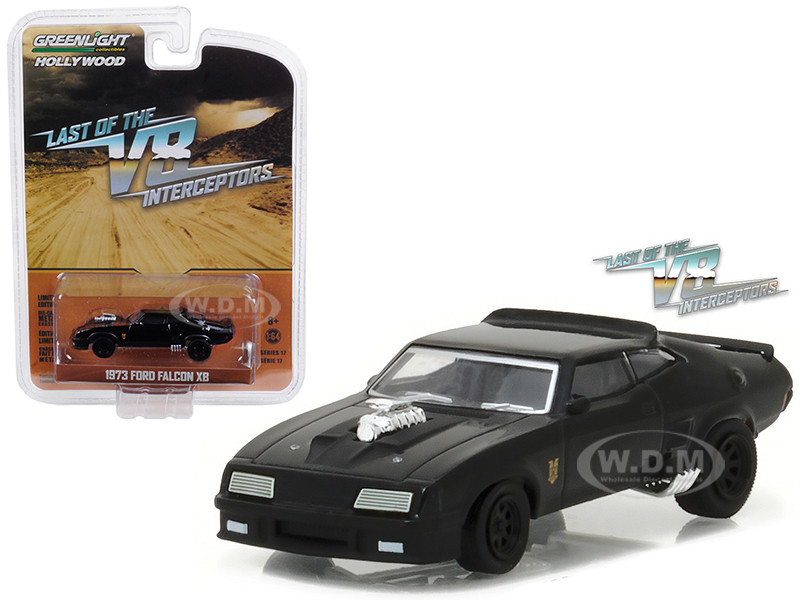 1973 Ford Falcon XB Black "Last of the V8 Interceptors" (1979) Movie "Hollywood Series" Release 17 1/64 Diecast Model Car by Greenlight diecast model