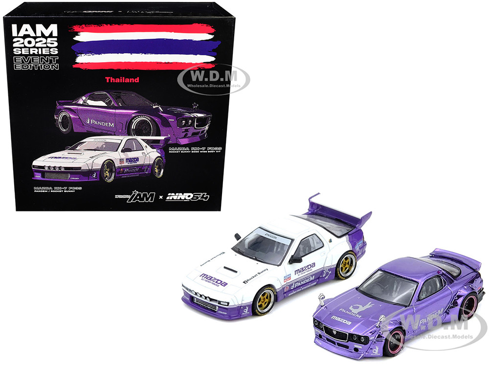 International Automotive Modified (IAM) "2025 Thailand" Box Set of 2 Pieces 1/64 Diecast Model Cars by Inno Models diecast model