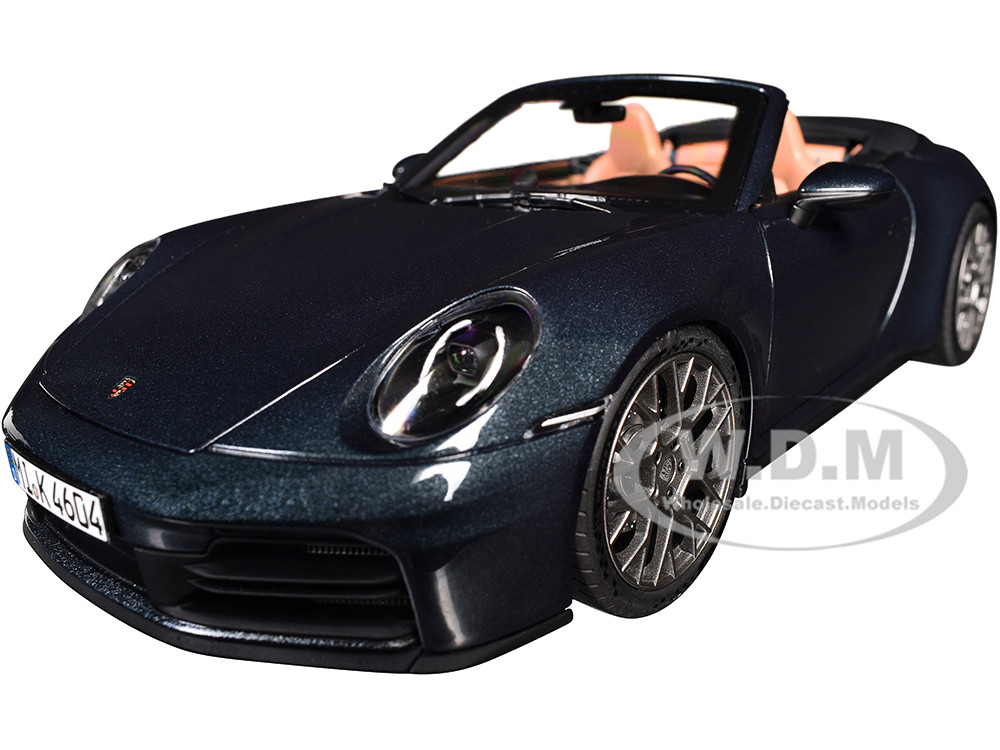2024 Porsche 911 Carrera S Cabriolet Yachting Blue Metallic 1/18 Diecast Model Car by Norev diecast model