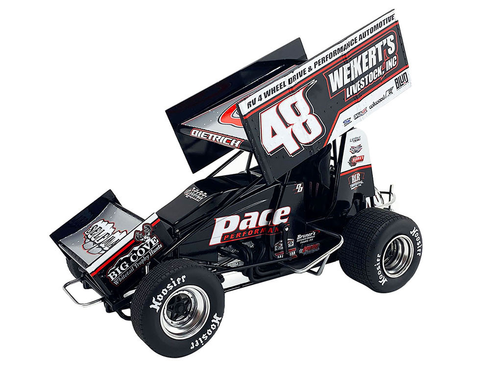 Winged Sprint Car #48 Danny Dietrich "Weikert's Livestock Inc." Gary Kauffman Racing (2024) 1/18 Diecast Model Car by ACME diecast model