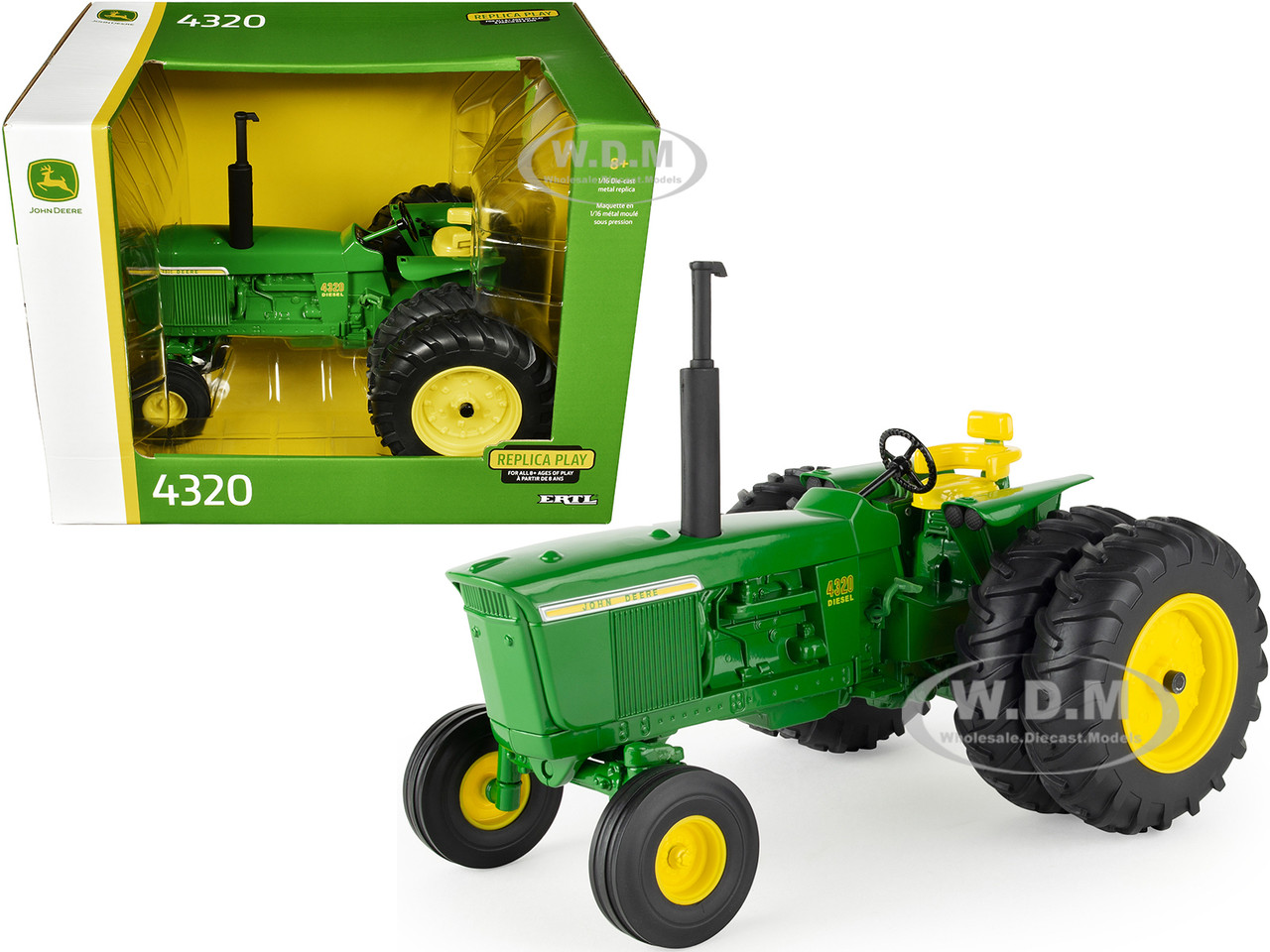John Deere 4320 Diesel Tractor with Dual Wheels Green "Replica Play" Series 1/16 Diecast Model by ERTL TOMY diecast model