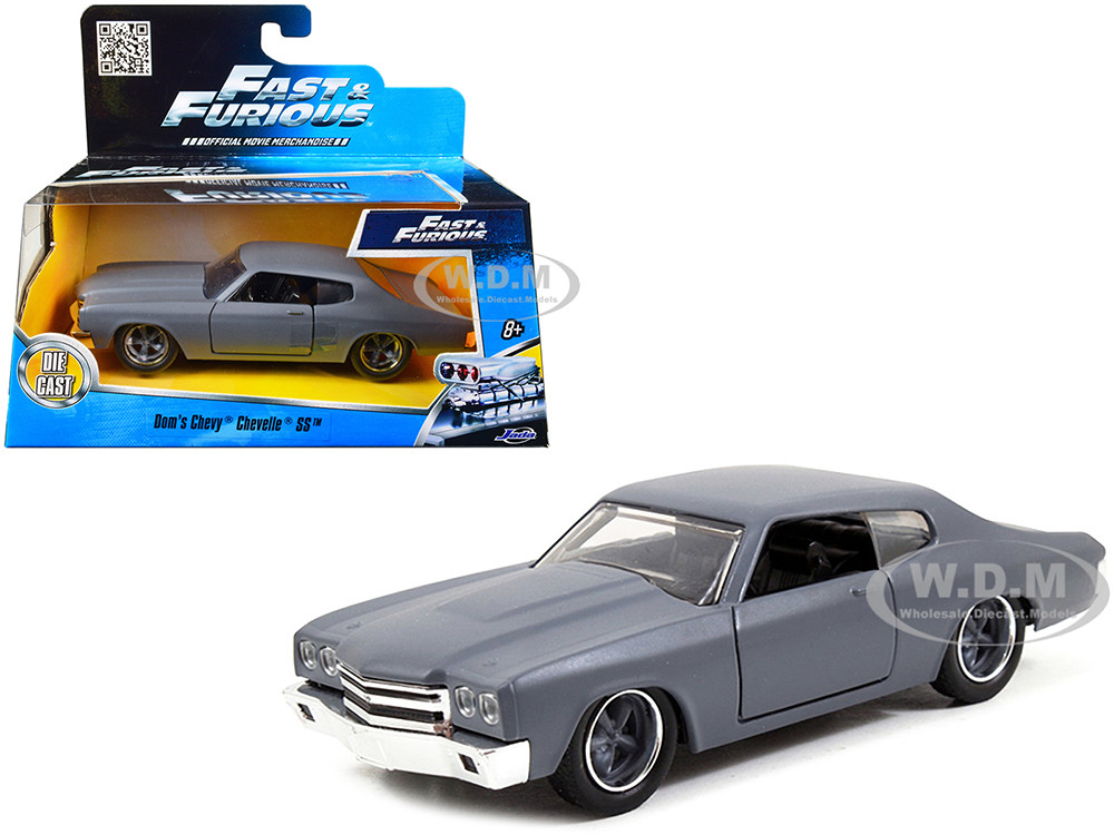 Dom's Chevrolet Chevelle SS Primer Grey "Fast & Furious" Movie 1/32 Diecast Model Car by Jada diecast model