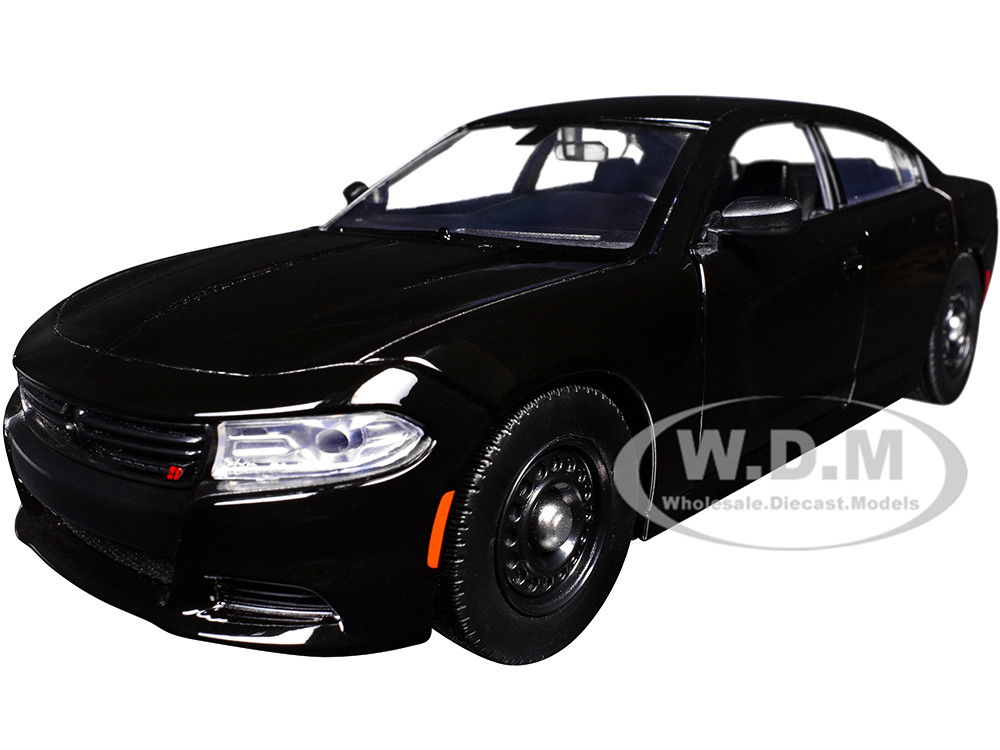 2023 Dodge Charger Pursuit Police Car Black "Custom Builder's Kit - Law Enforcement and Public Service" Series 1/24 Diecast Model Car by Motormax diecast model