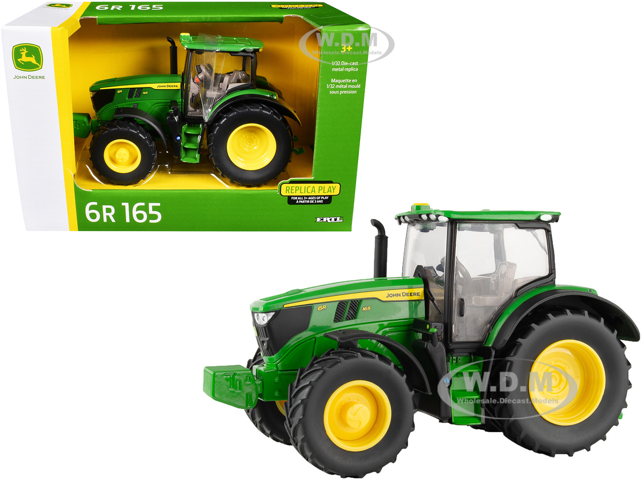 John Deere 6R 165 Tractor Green "Replica Play" Series 1/32 Diecast Model by ERTL TOMY diecast model