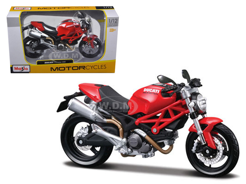 Ducati Monster 696 Red Motorcycle 1/12 Diecast Model by Maisto diecast model