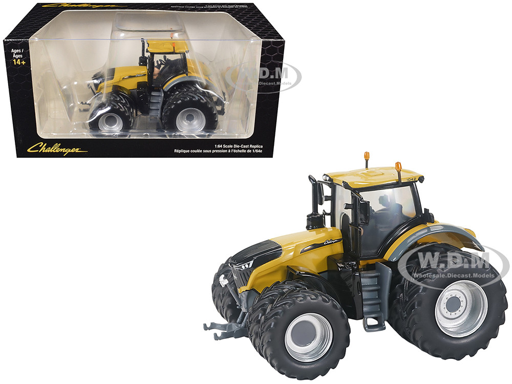 Challenger 1042 Tractor with Front and Rear Dual Wheels Yellow 1/64 Diecast Model by SpecCast diecast model