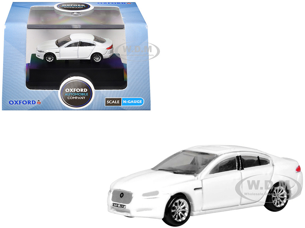 Jaguar XF RHD (Right Hand Drive) Polaris White 1/148 (N) Scale Diecast Model Car by Oxford Diecast diecast model