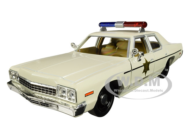 1975 Dodge Monaco Cream "Hazzard County Sheriff" 1/24 Diecast Model Car by Greenlight diecast model