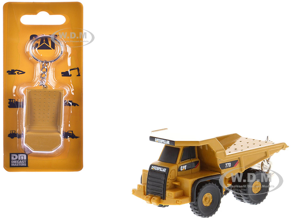 CAT Caterpillar 770 Off-Highway Truck Keychain Yellow Diecast Model by Diecast Masters diecast model