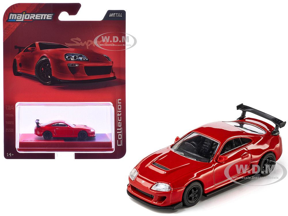 1995 Toyota Supra RHD (Right Hand Drive) Red "Collection" Series 1/64 Diecast Model Car by Majorette diecast model