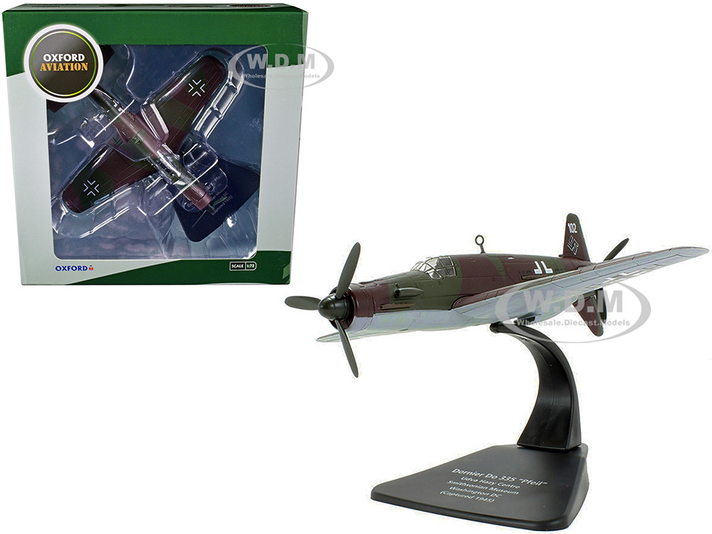 Dornier Do 335 "Pfeil" Fighter Plane "Udva Hazy Centre, Smithsonian Museum, Washington DC" (Captured 1945) "Oxford Aviation" Series 1/72 Diecast Model Airplane by Oxford Diecast diecast model