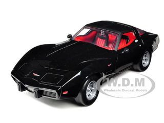 1979 Chevrolet Corvette Black 1/24 Diecast Car Model by Motormax diecast model