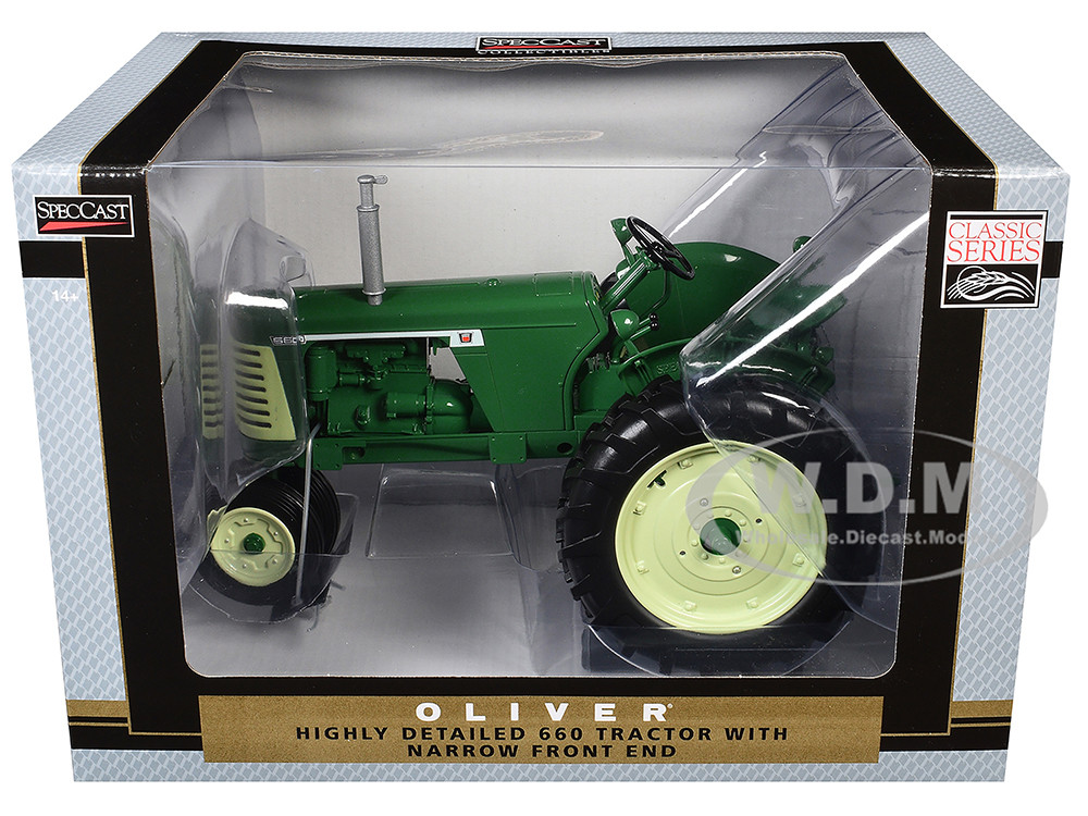 Oliver 660 Narrow Front Tractor Green "Classic Series" 1/16 Diecast Model by SpecCast diecast model