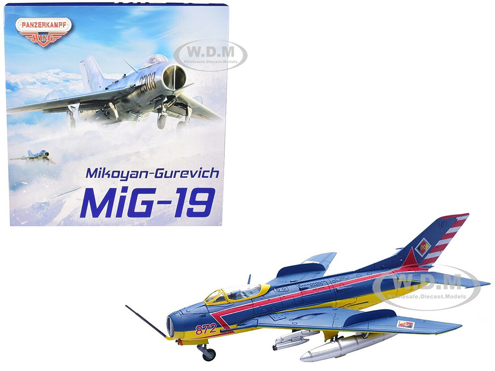 Mikoyan-Gurevich MiG-19S Farmer C Fighter Aircraft "1 Staffel/JG-3. Preschen." 5th World Aerobatic Championships (1968) "Wing" Series 1/72 Diecast Model by Panzerkampf diecast model