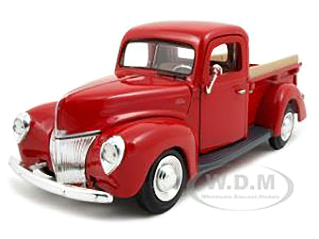 1940 Ford Pickup Truck Red 1/24 Diecast Model Car by Motormax diecast model