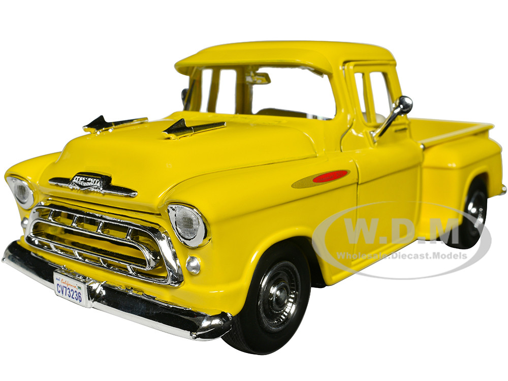 1957 Chevrolet 3100 Stepside Pickup Truck Yellow "Timeless Legends" Series 1/24 Diecast Model Car by Motormax diecast model