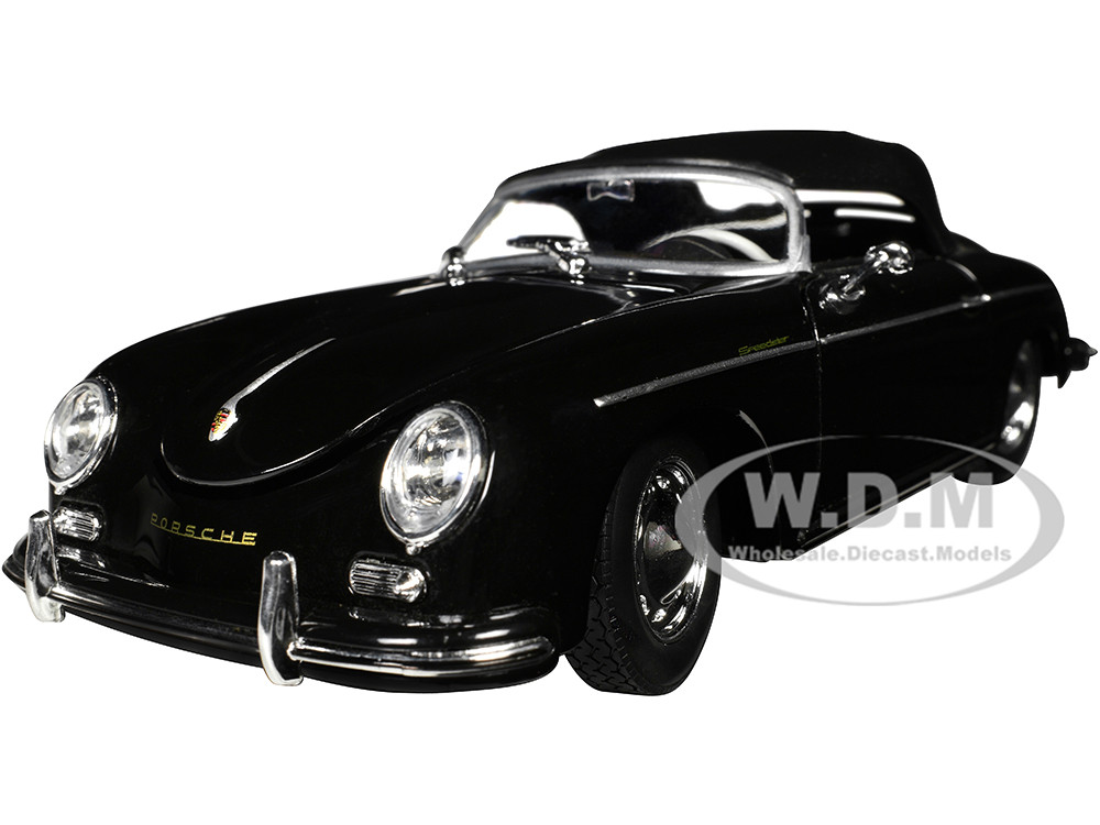Porsche 356A Speedster Soft Top Black "NEX Models" Series 1/24 Diecast Model Car by Welly diecast model