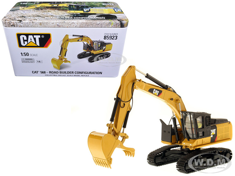 CAT Caterpillar 568 GF Road Builder with Operator "High Line Series" 1/50 Diecast Model by Diecast Masters diecast model