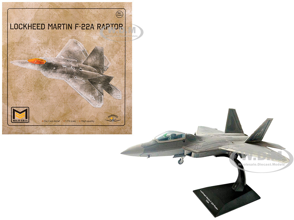 Lockheed Martin F-22A Raptor Aircraft "1st FW, 94th FS" United States Air Force 1/72 Diecast Model by Militaria Die Cast diecast model