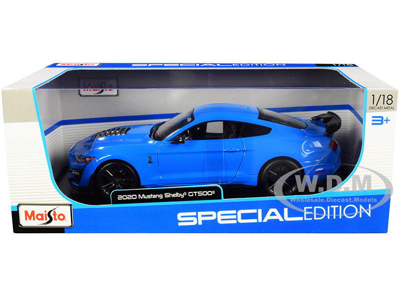 2020 Ford Mustang Shelby GT500 Light Blue "Special Edition" 1/18 Diecast Model Car by Maisto diecast model