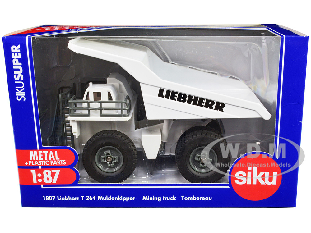 Liebherr T 264 Mining Truck White 1/87 (HO) Diecast Model by Siku diecast model