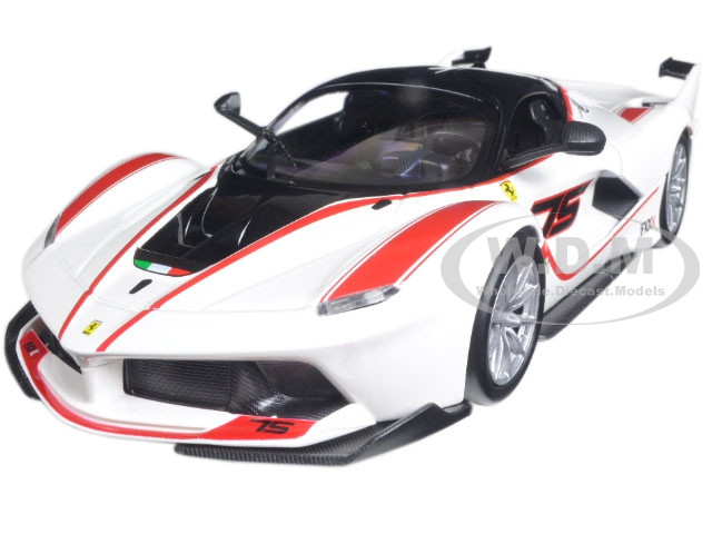 Ferrari Racing FXX-K #75 White 1/24 Diecast Model Car by Bburago diecast model