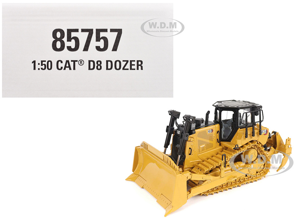 CAT Caterpillar D8 Track-Type Dozer (Standard Configuration) Yellow "High Line" Series  1/50 Diecast Model by Diecast Masters diecast model