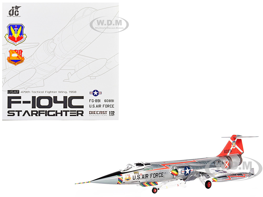 Lockheed F-104C Starfighter Fighter Aircraft "479th Tactical Fighter Wing" (1958) United States Air Force 1/72 Diecast Model by JC Wings diecast model