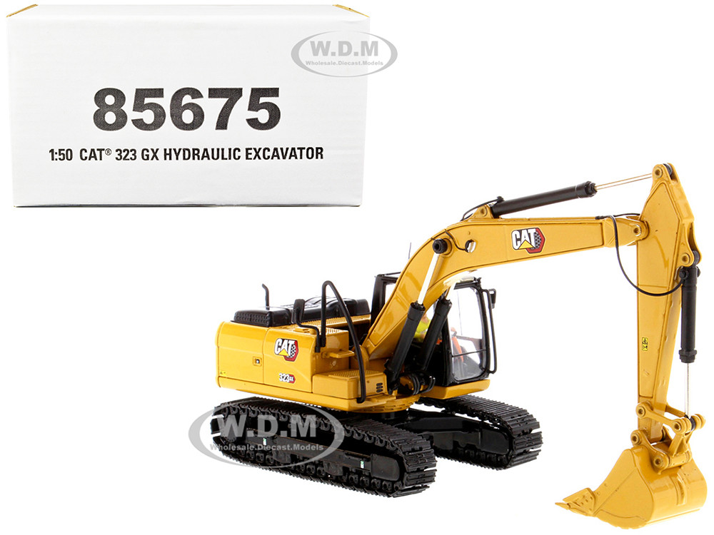 CAT Caterpillar 323 GX Hydraulic Excavator with Operator "High Line" Series 1/50 Diecast Model by Diecast Masters diecast model