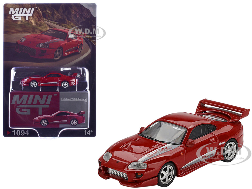 Toyota Supra "VeilSide Combat V-I" Red Limited Edition 1/64 Diecast Model Car by Mini GT diecast model