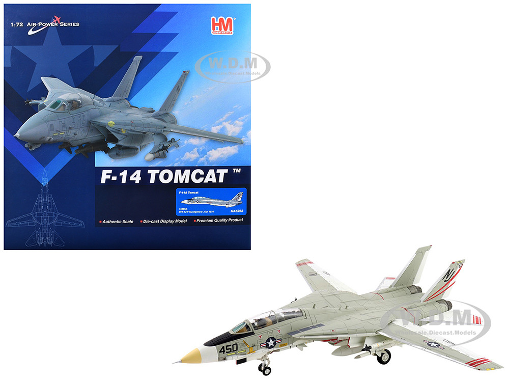 Grumman F-14A Tomcat Fighter Aircraft "VFA-124 Gunfighters" (1978) United States Navy "Air Power Series" 1/72 Diecast Model by Hobby Master diecast model