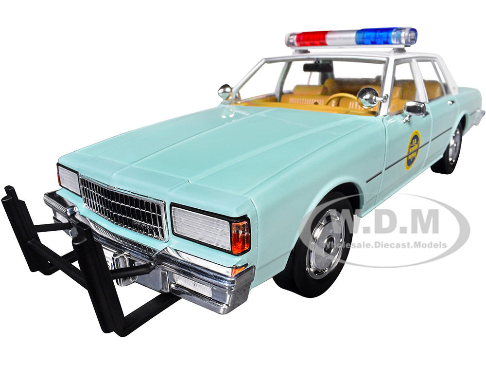 1987 Chevrolet Caprice 9C1 "US Border Patrol" Light Green with White Top "Artisan Collection" 1/18 Diecast Model Car by Greenlight diecast model