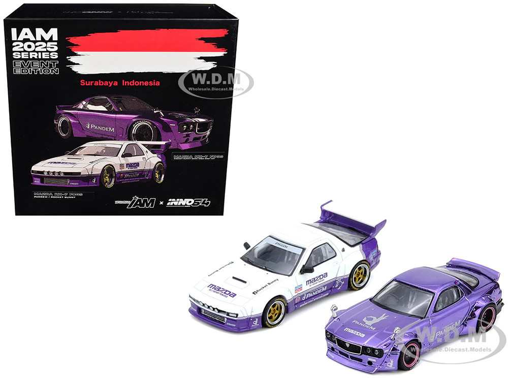 International Automotive Modified (IAM) "2025 Surayaba, Indonesia" Box Set of 2 Pieces 1/64 Diecast Model Cars by Inno Models diecast model
