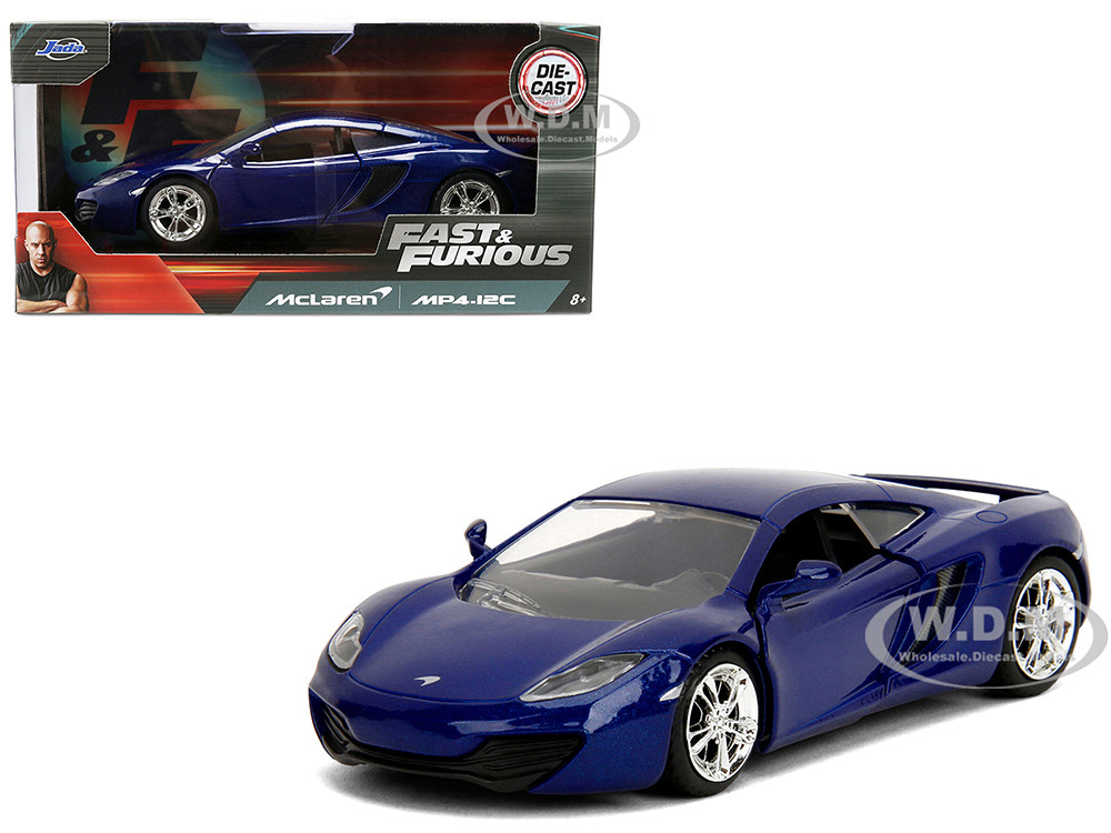 McLaren MP4.12C Blue Metallic "Furious 7" (2015) Movie "Fast & Furious" Series 1/32 Diecast Model Car by Jada diecast model