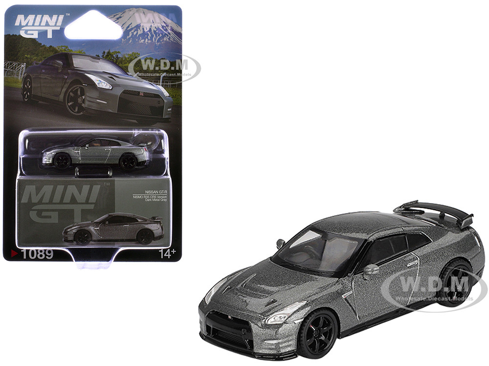 Nissan GT-R Nismo R35 CRS Version RHD (Right Hand Drive) Dark Metal Gray Metallic Limited Edition 1/64 Diecast Model Car by Mini GT diecast model