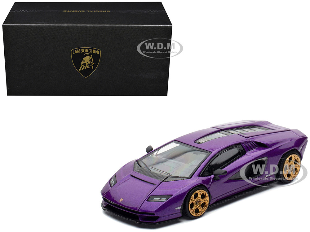 Lamborghini Countach LPI 800-4 Viola Pasifae Purple Metallic "Hong Kong Toycar Salon 2025" 1/64 Diecast Model Car by Pop Race diecast model