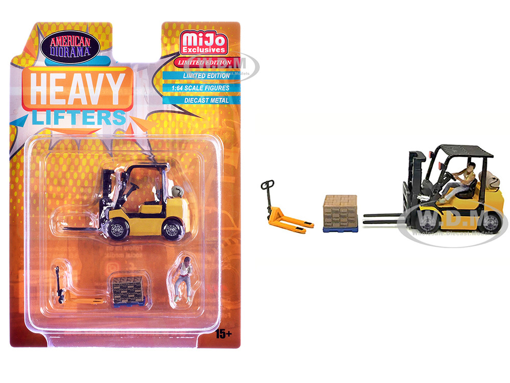 "Heavy Lifters" 4 piece Diecast Set Limited Edition for 1/64 Scale Models by American Diorama diecast model