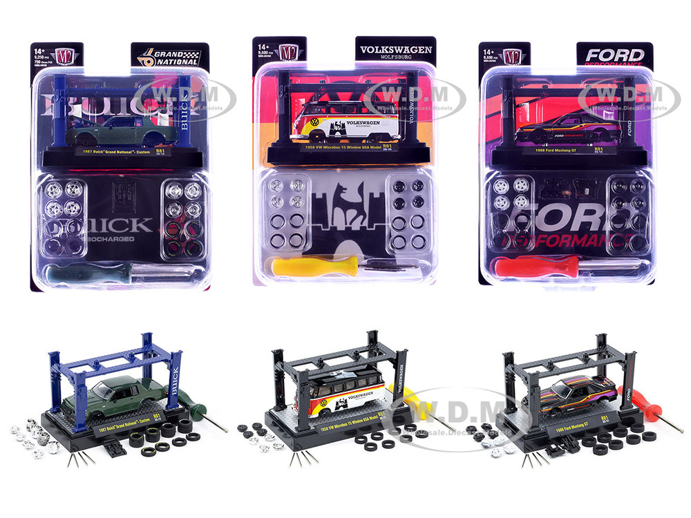 Model Kit 3 piece Car Set Release 81 Limited Edition to 9600 pieces Worldwide 1/64 Diecast Model Cars by M2 Machines diecast model
