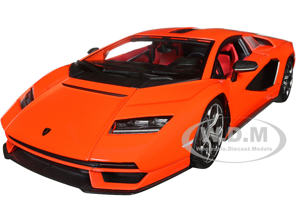 Lamborghini Countach LPI 800-4 Orange with Red Interior "Special Edition" 1/18 Diecast Model Car by Maisto diecast model