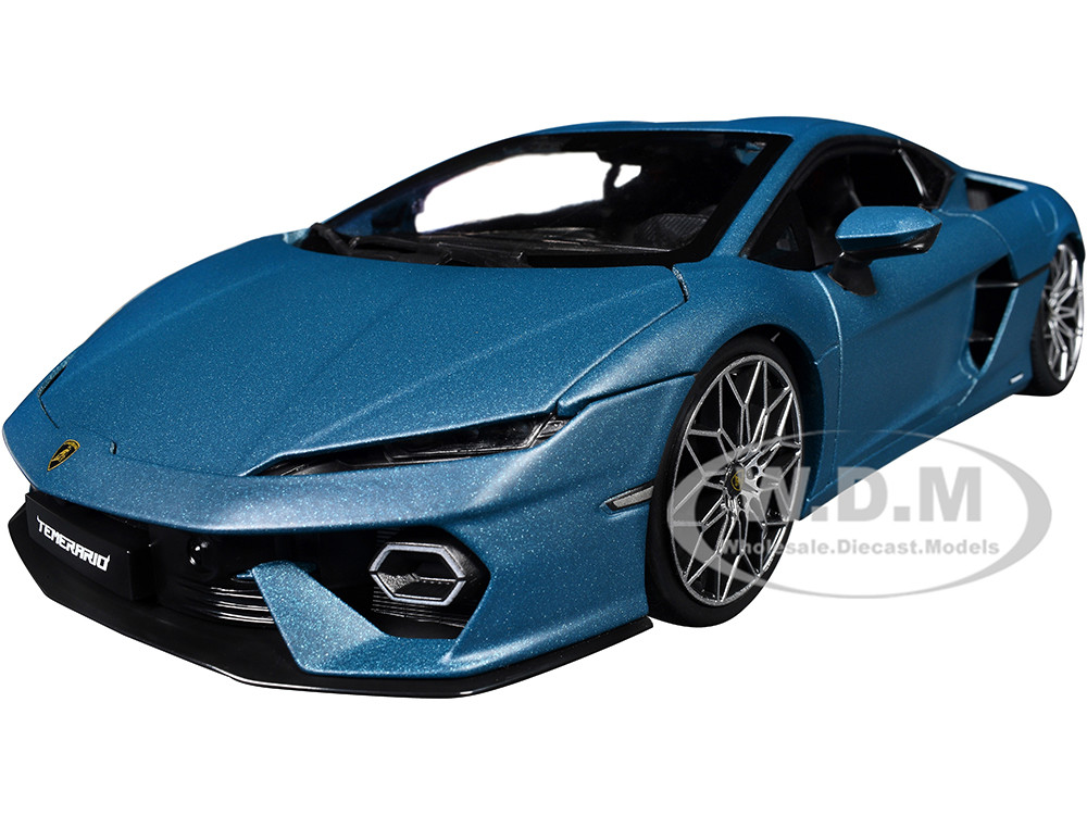 Lamborghini Temerario Matt Blue Metallic 1/18 Diecast Model Car by Bburago diecast model
