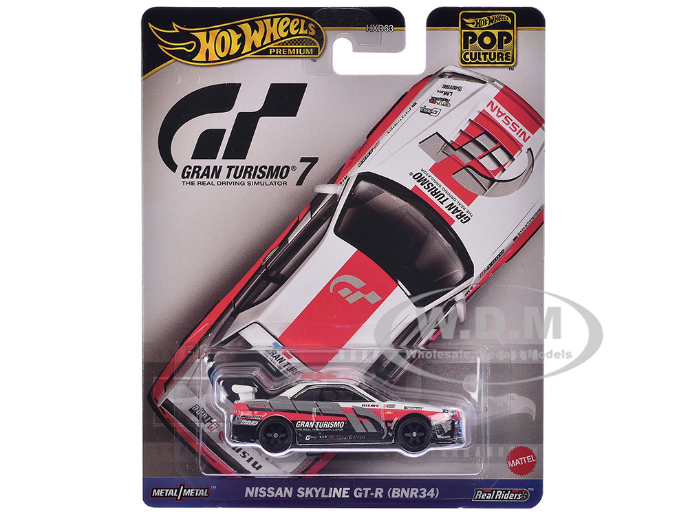 Nissan GT-R Nismo GT3 #23 White "Gran Turismo 7" Video Game Diecast Model Car by Hot Wheels diecast model